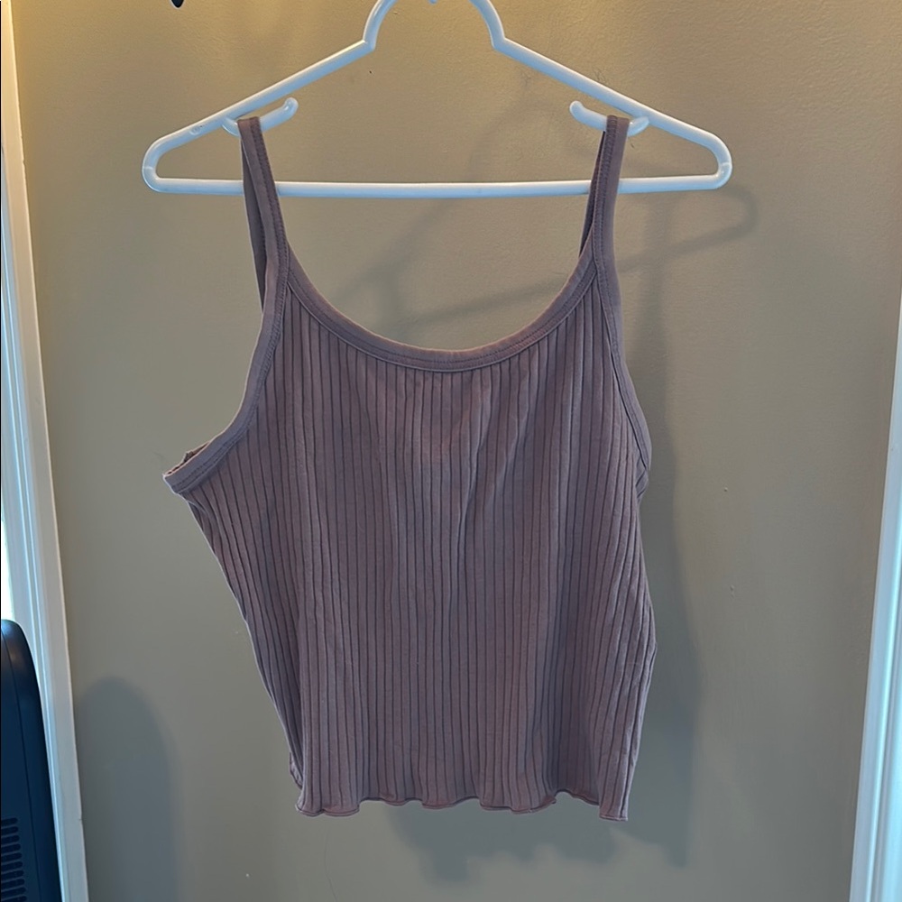 Old Navy Purple Ribbed Crop Camisole